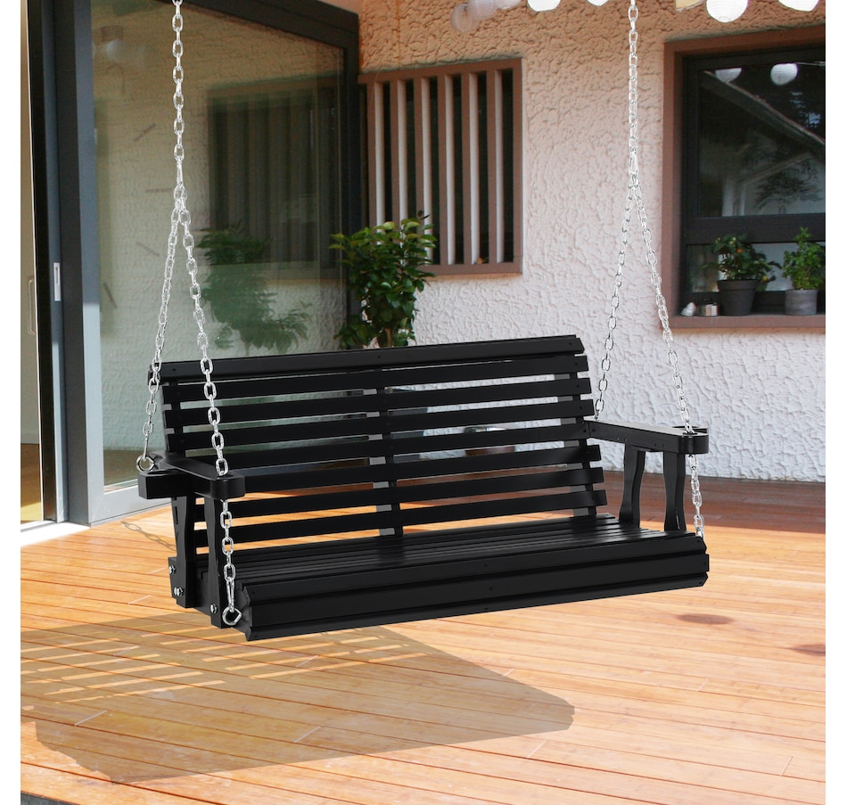 Image 946813_ALTMORE17.jpg, Product 946-813 / Price $179.99 - $204.99, Outsunny 2 Seater Porch Swing Chair with Cup Holder and Chains from Outsunny on TSC.ca's Home & Garden department