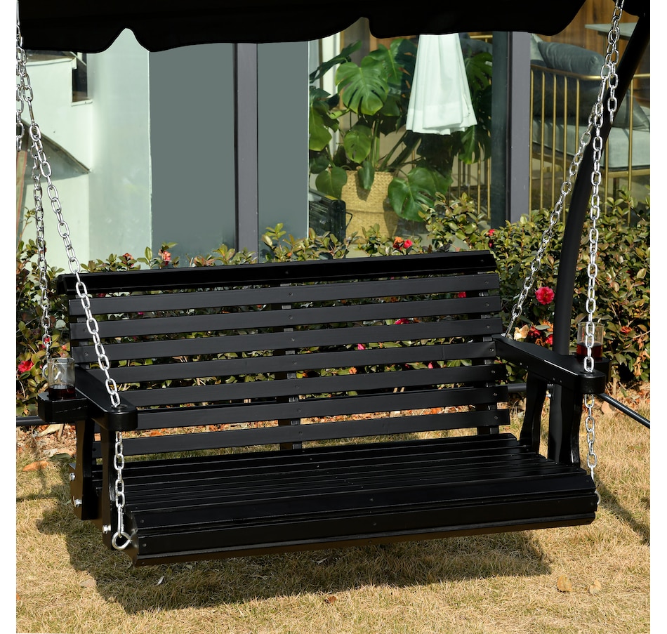Image 946813_ALTMORE22.jpg, Product 946-813 / Price $179.99 - $204.99, Outsunny 2 Seater Porch Swing Chair with Cup Holder and Chains from Outsunny on TSC.ca's Home & Garden department