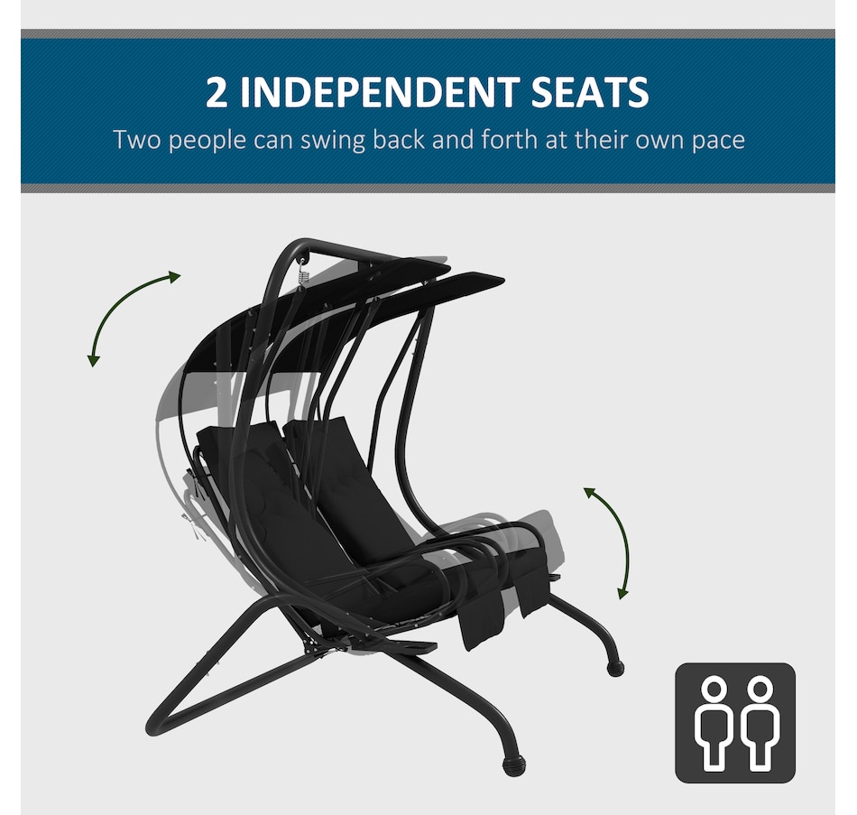 Image 946814_ALTMORE11.jpg, Product 946-814 / Price $299.99 - $318.99, Outsunny Luxury Patio Swing Metal Outdoor Porch Swing Chair from Outsunny on TSC.ca's Home & Garden department