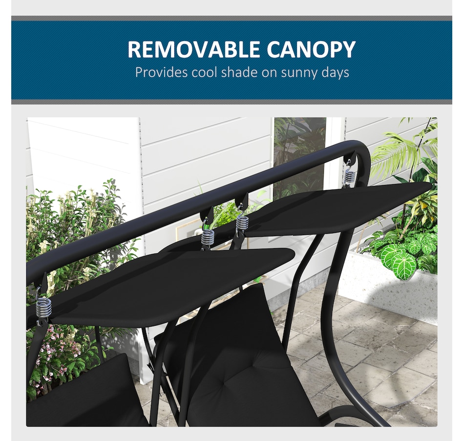 Image 946814_ALTMORE14.jpg, Product 946-814 / Price $299.99 - $318.99, Outsunny Luxury Patio Swing Metal Outdoor Porch Swing Chair from Outsunny on TSC.ca's Home & Garden department