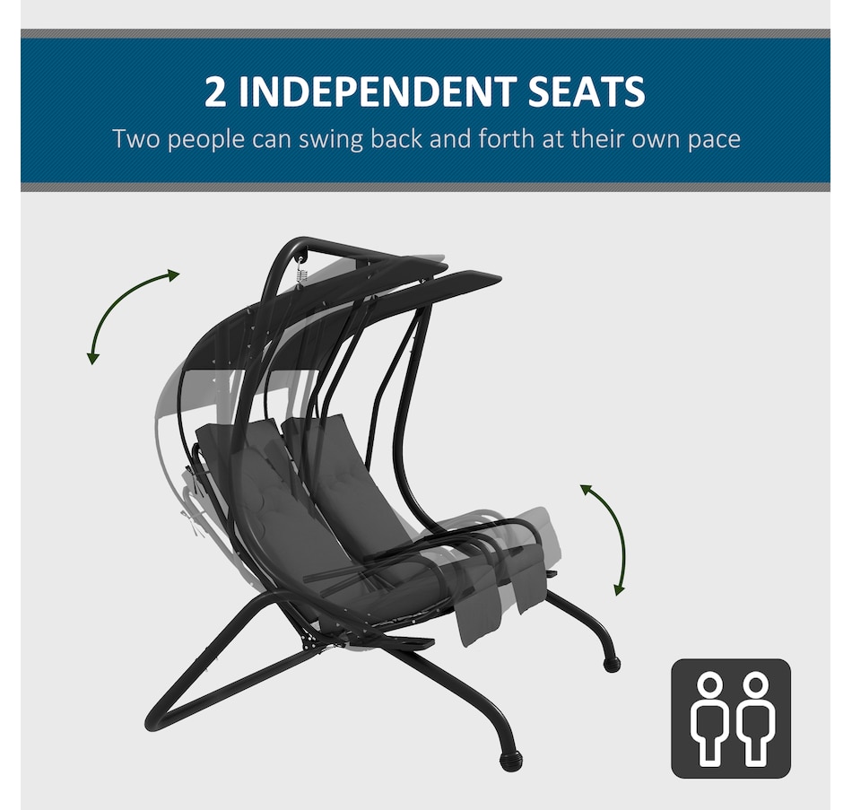 Image 946814_ALTMORE3.jpg, Product 946-814 / Price $299.99 - $318.99, Outsunny Luxury Patio Swing Metal Outdoor Porch Swing Chair from Outsunny on TSC.ca's Home & Garden department