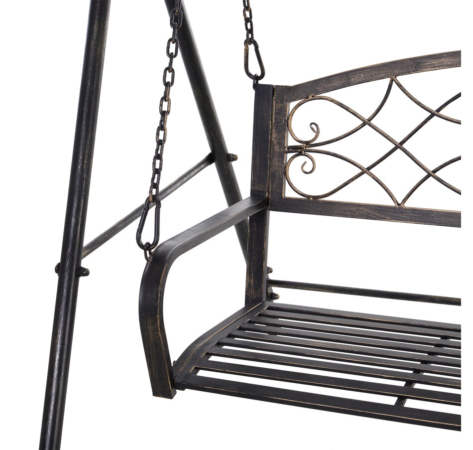 Image 946827_ALTMORE7.jpg, Product 946-827 / Price $139.99, Outsunny 2 Seater Porch Swing Chair, Outdoor Swing Seat for Garden, Black from Outsunny on TSC.ca's Home & Garden department