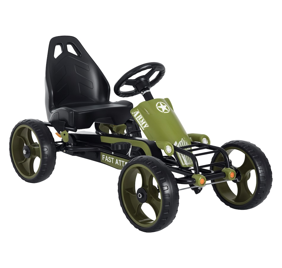 Image 946828.png, Product 946-828 / Price $149.99, Aosom Ride-on Pedal Go Kart with Adjustable Seat and Hand Brake, Green from Aosom on TSC.ca's Toys & Hobbies department