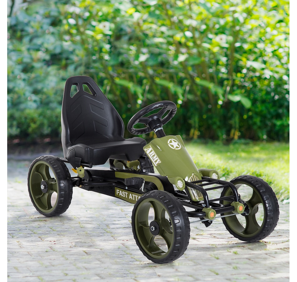 Image 946828_ALTMORE10.jpg, Product 946-828 / Price $149.99, Aosom Ride-on Pedal Go Kart with Adjustable Seat and Hand Brake, Green from Aosom on TSC.ca's Toys & Hobbies department
