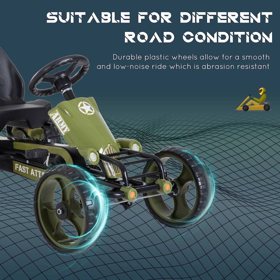 Image 946828_ALTMORE14.jpg, Product 946-828 / Price $149.99, Aosom Ride-on Pedal Go Kart with Adjustable Seat and Hand Brake, Green from Aosom on TSC.ca's Toys & Hobbies department
