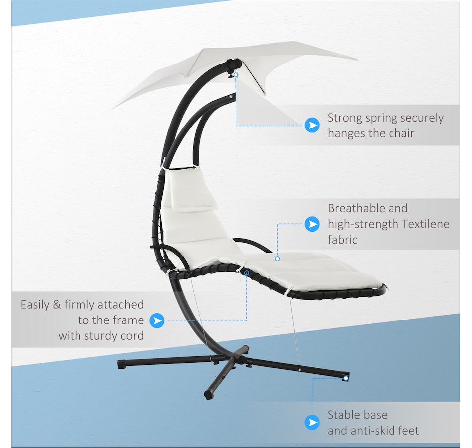 Image 946831_ALTMORE13.jpg, Product 946-831 / Price $209.99, Outsunny Outdoor Hammock Chair with Stand from Outsunny on TSC.ca's Home & Garden department