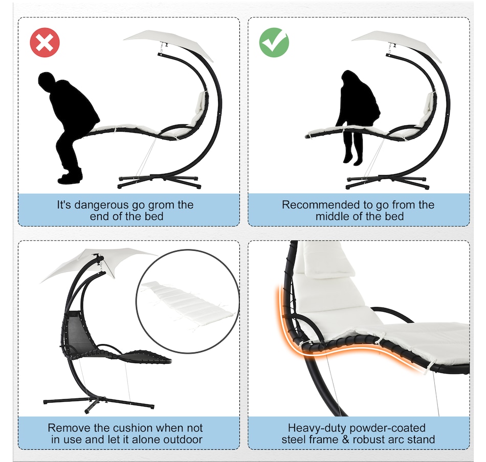 Image 946831_ALTMORE14.jpg, Product 946-831 / Price $209.99, Outsunny Outdoor Hammock Chair with Stand from Outsunny on TSC.ca's Home & Garden department