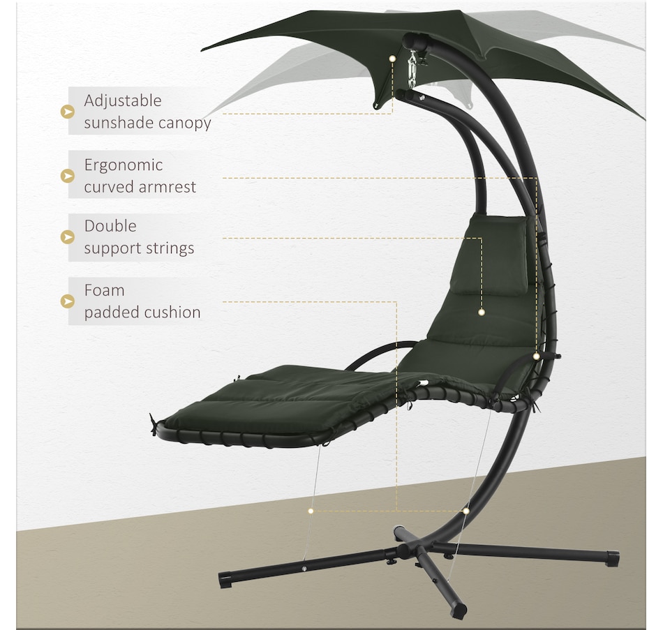 Image 946831_ALTMORE19.jpg, Product 946-831 / Price $209.99, Outsunny Outdoor Hammock Chair with Stand from Outsunny on TSC.ca's Home & Garden department