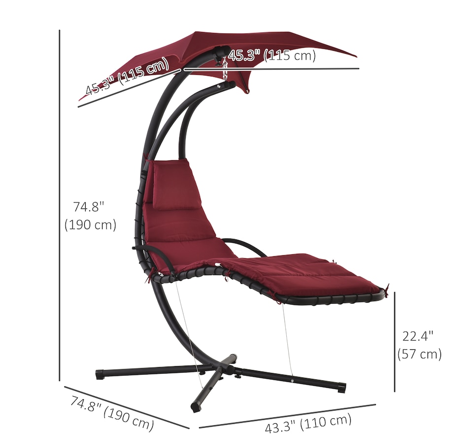 Image 946831_ALTMORE2.jpg, Product 946-831 / Price $209.99, Outsunny Outdoor Hammock Chair with Stand from Outsunny on TSC.ca's Home & Garden department