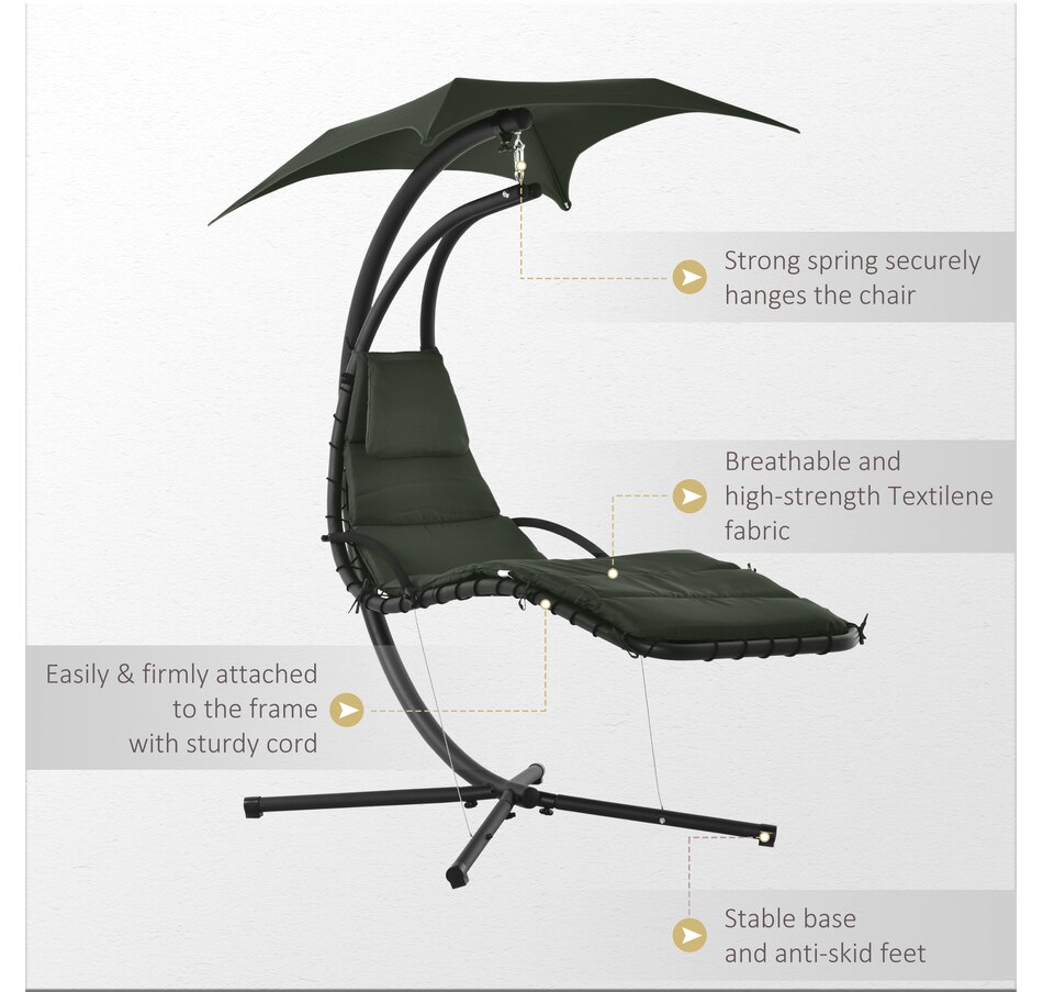 Image 946831_ALTMORE21.jpg, Product 946-831 / Price $209.99, Outsunny Outdoor Hammock Chair with Stand from Outsunny on TSC.ca's Home & Garden department