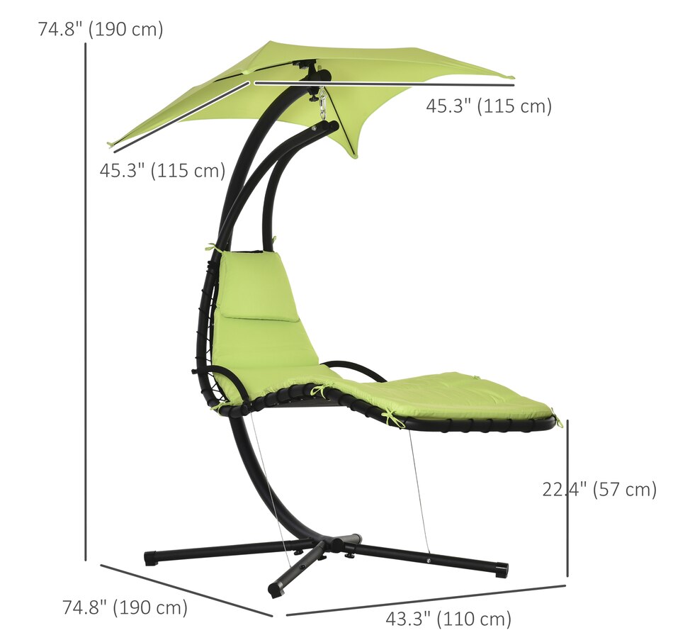 Image 946831_ALTMORE26.jpg, Product 946-831 / Price $209.99, Outsunny Outdoor Hammock Chair with Stand from Outsunny on TSC.ca's Home & Garden department