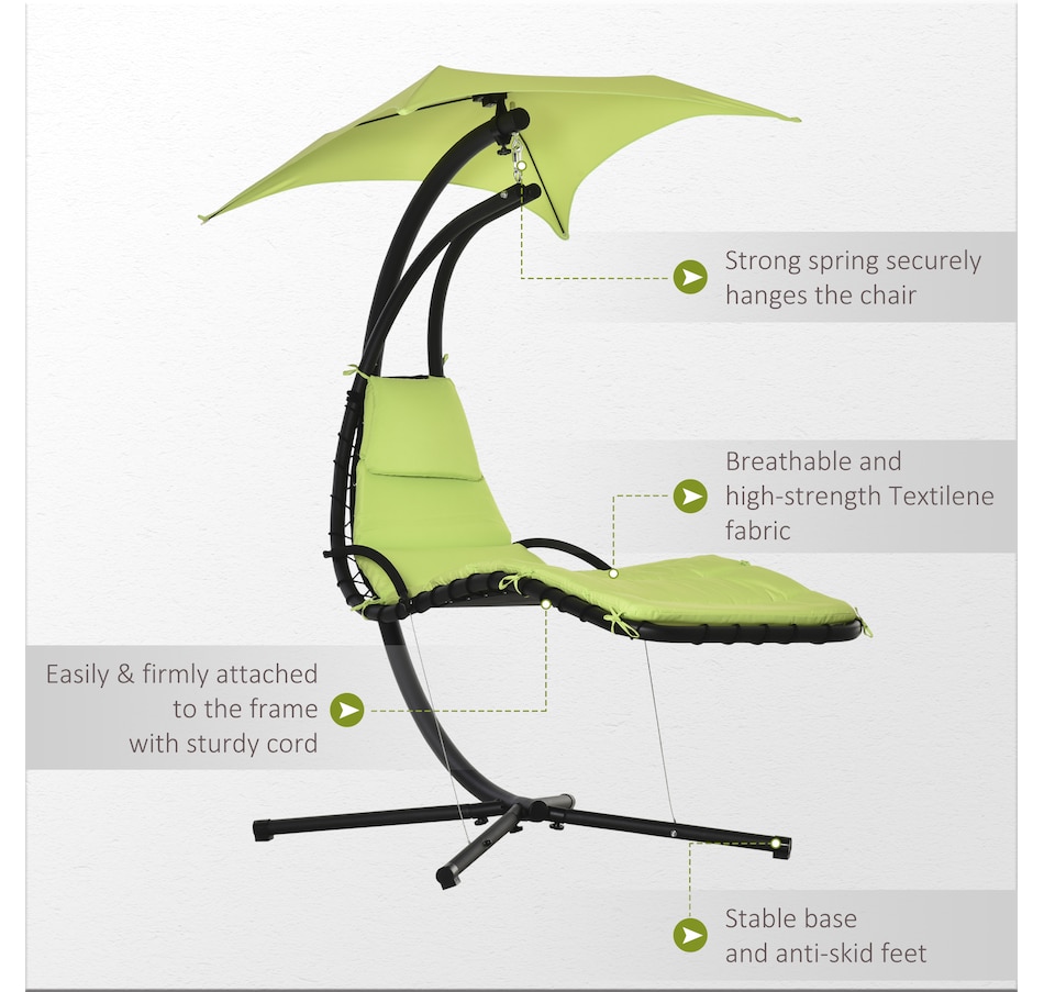 Image 946831_ALTMORE29.jpg, Product 946-831 / Price $209.99, Outsunny Outdoor Hammock Chair with Stand from Outsunny on TSC.ca's Home & Garden department