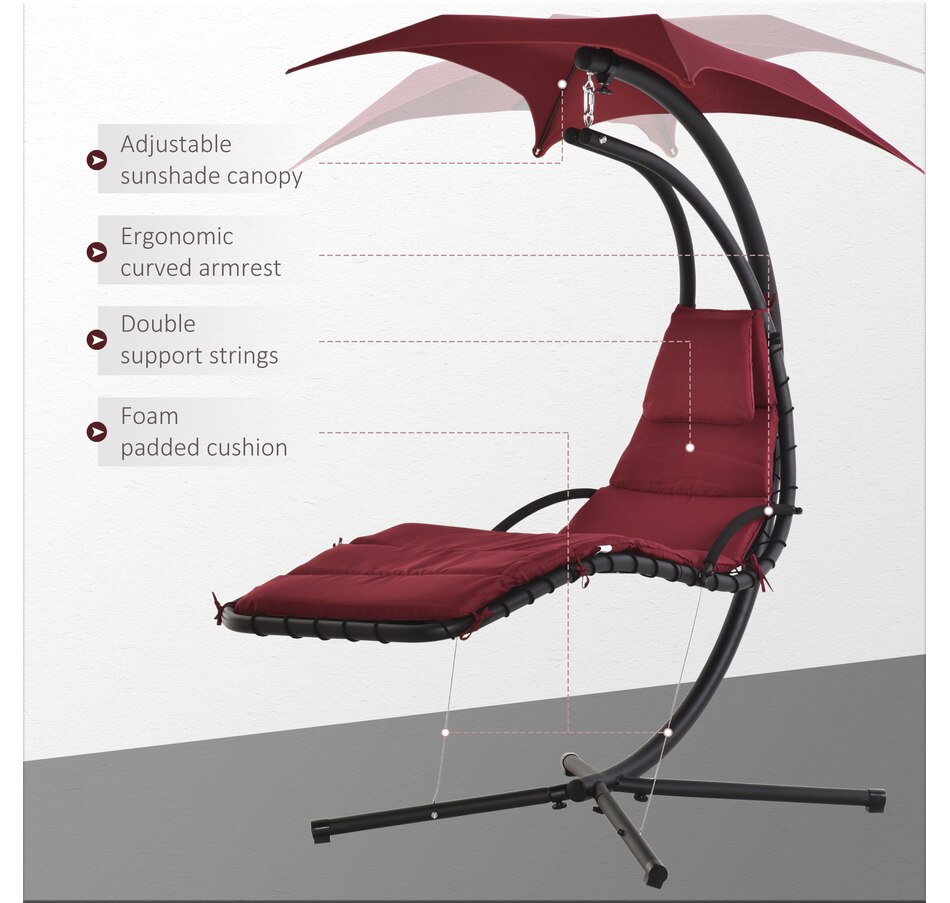 Image 946831_ALTMORE3.jpg, Product 946-831 / Price $209.99, Outsunny Outdoor Hammock Chair with Stand from Outsunny on TSC.ca's Home & Garden department