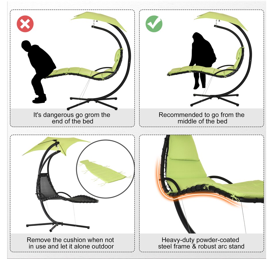 Image 946831_ALTMORE30.jpg, Product 946-831 / Price $209.99, Outsunny Outdoor Hammock Chair with Stand from Outsunny on TSC.ca's Home & Garden department
