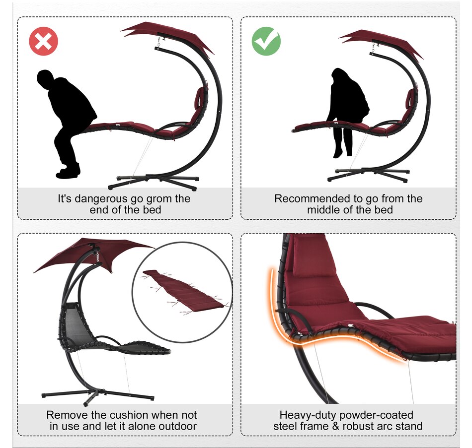 Image 946831_ALTMORE6.jpg, Product 946-831 / Price $209.99, Outsunny Outdoor Hammock Chair with Stand from Outsunny on TSC.ca's Home & Garden department