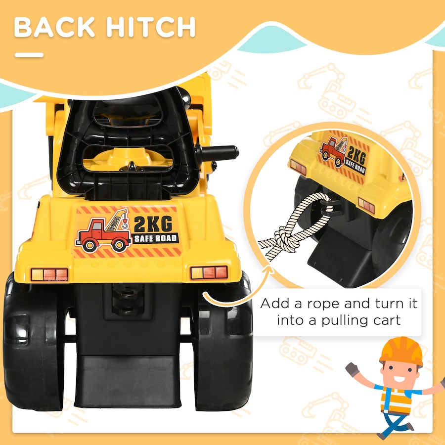 Image 946835_ALTMORE16.jpg, Product 946-835 / Price $66.99, Aosom Kids Ride-on Excavator with Grabber, Sound and Storage for Age 2-4 from Aosom on TSC.ca's Toys & Hobbies department