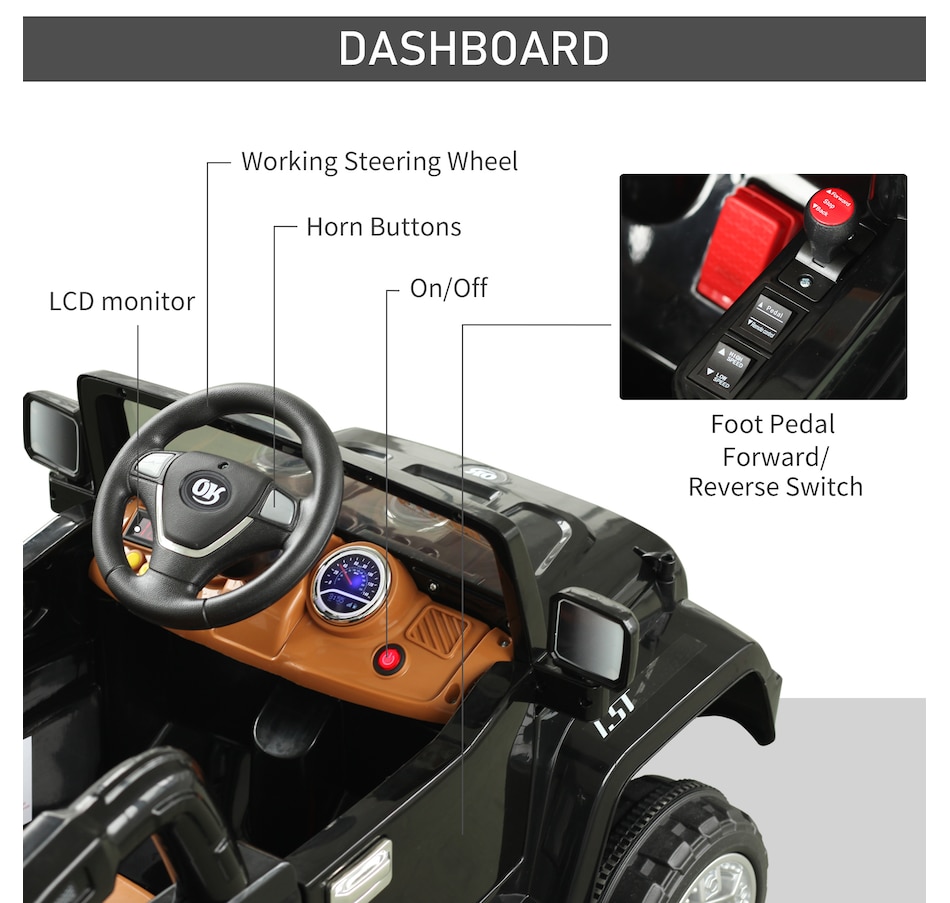 Image 946857_ALTMORE25.jpg, Product 946-857 / Price $199.99, Aosom 12V Kids Electric Ride On Car Toy Truck with Remote Control from Aosom on TSC.ca's Toys & Hobbies department