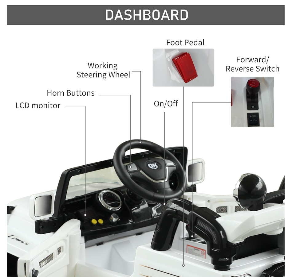 Image 946857_ALTMORE6.jpg, Product 946-857 / Price $199.99, Aosom 12V Kids Electric Ride On Car Toy Truck with Remote Control from Aosom on TSC.ca's Toys & Hobbies department