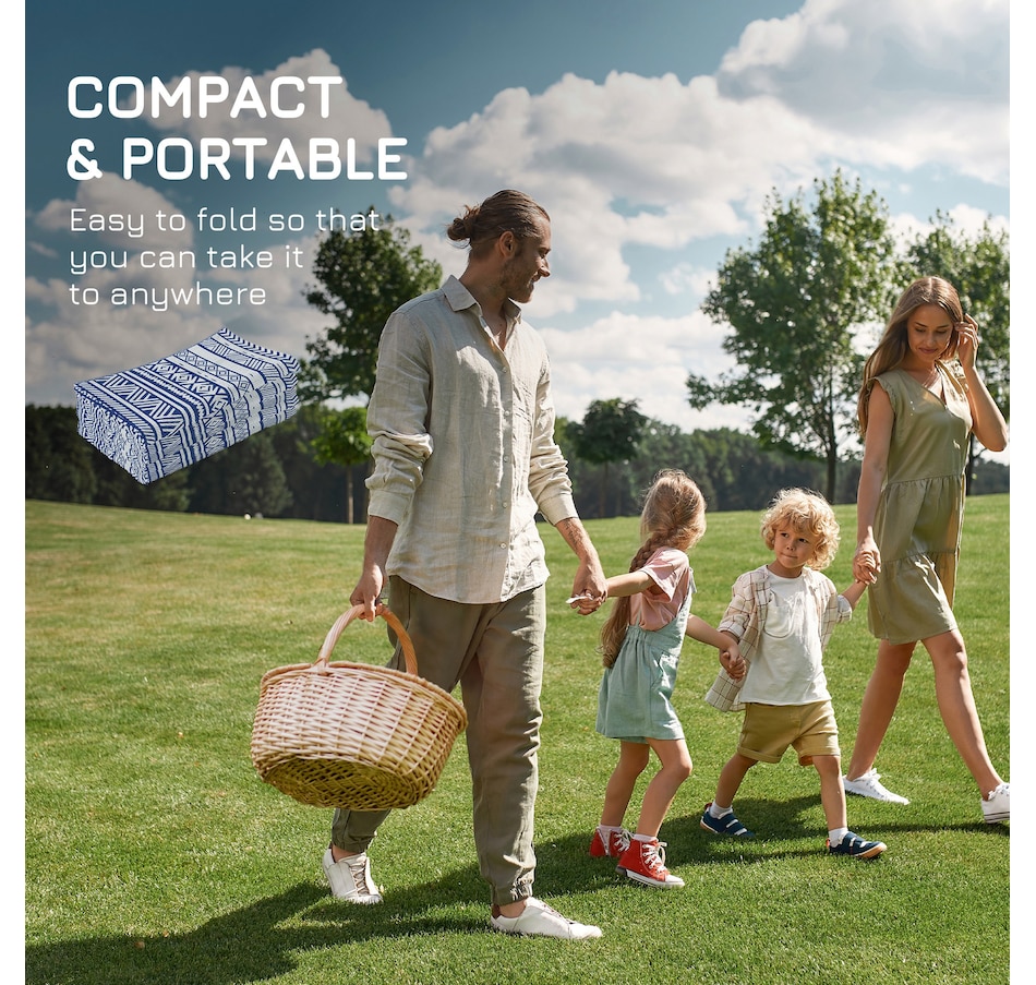 Image 946863_ALTMORE3.jpg, Product 946-863 / Price $46.99, Outsunny Reversible Outdoor Rug, 6' x 9' Patio Rug, Dark Blue and White from Outsunny on TSC.ca's Home & Garden department