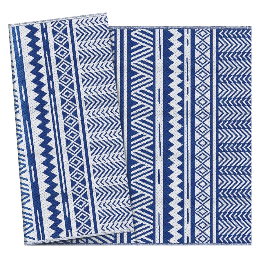 Image 946863_ALTMORE8.jpg, Product 946-863 / Price $46.99, Outsunny Reversible Outdoor Rug, 6' x 9' Patio Rug, Dark Blue and White from Outsunny on TSC.ca's Home & Garden department