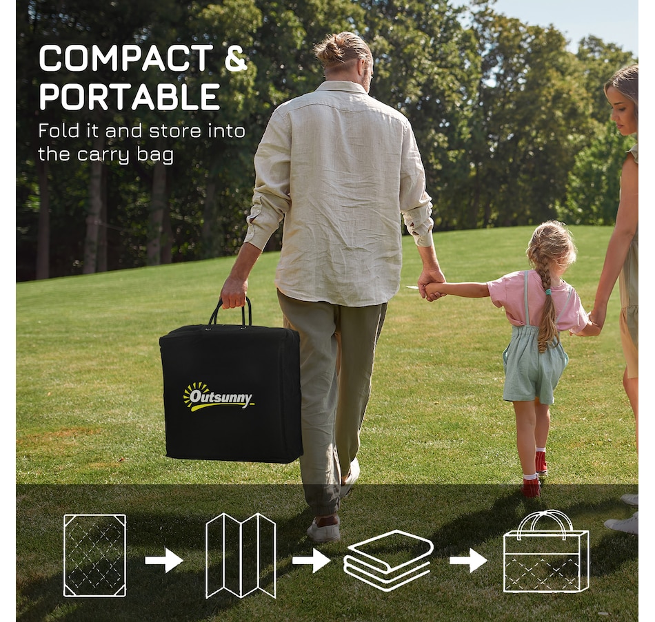 Image 946869_ALTMORE3.jpg, Product 946-869 / Price $38.99, Reversible Outdoor RV Rug, 6' x 9' Patio Floor Mat, Grey and Cream from Outsunny on TSC.ca's Home & Garden department