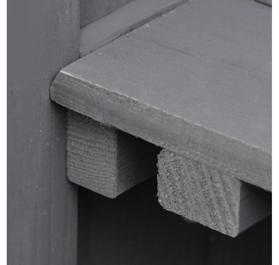 Image 946882_ALTMORE16.jpg, Product 946-882 / Price $199.99, Outsunny Wood Garden Shed Outdoor Tool Shed with Hinged Roof, Dark Grey from Outsunny on TSC.ca's Home & Garden department