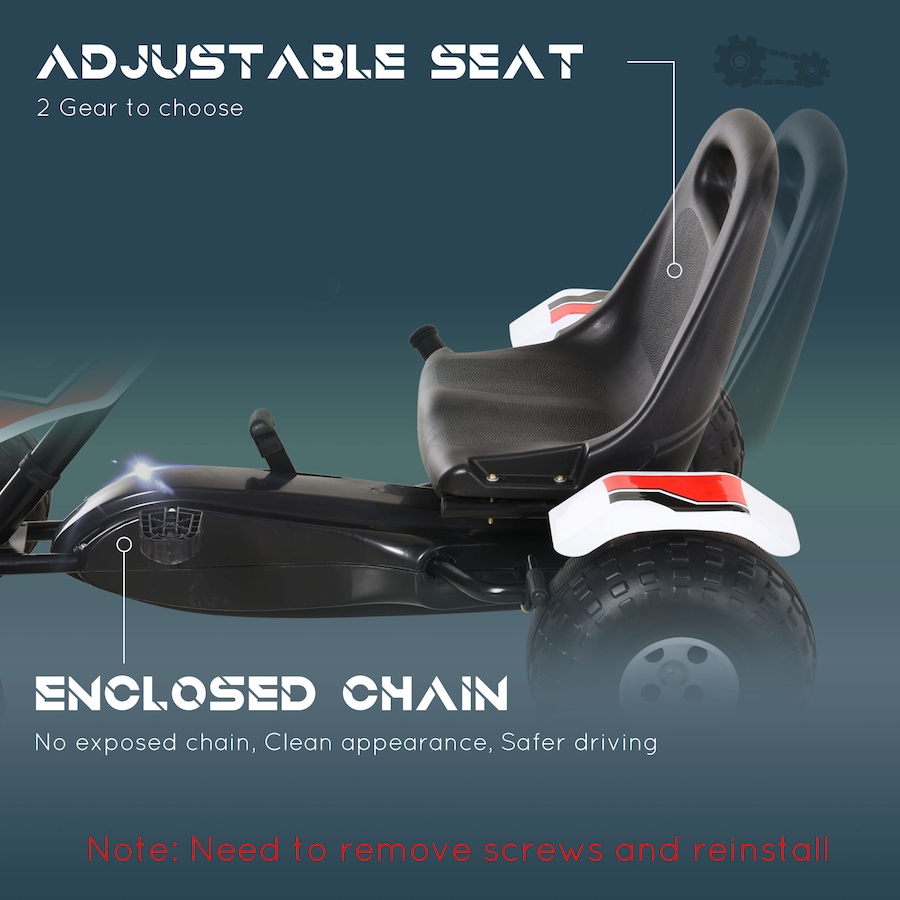 Image 946885_ALTMORE4.jpg, Product 946-885 / Price $149.99, Aosom Kids Pedal Go Kart Children Racing Style Ride on Car with Adjustable Seat from Aosom on TSC.ca's Toys & Hobbies department