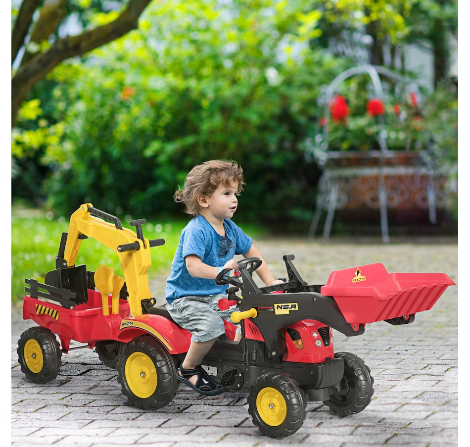 Image 946894_ALTMORE2.jpg, Product 946-894 / Price $159.00, Aosom 3 in 1 Kids Ride On Excavator Toy with 6 Wheels from Aosom on TSC.ca's Toys & Hobbies department