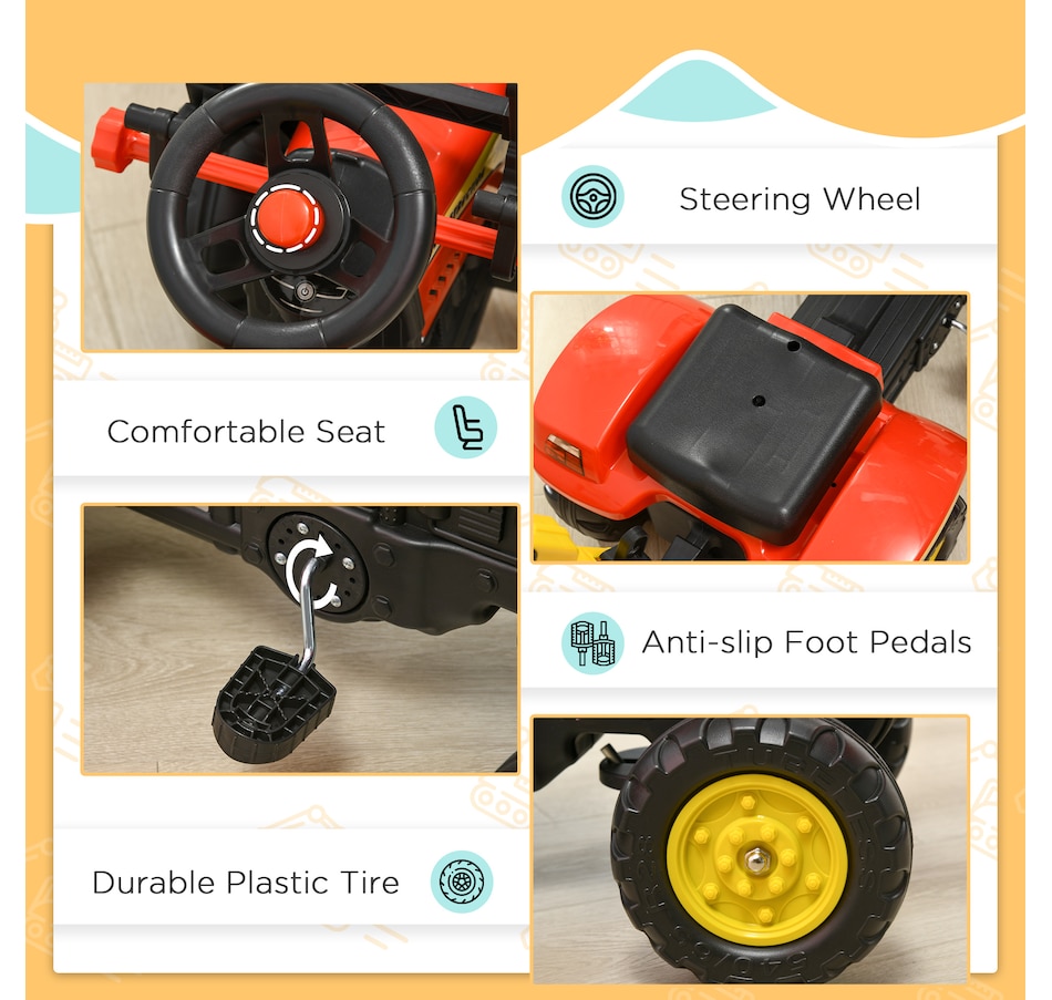 Image 946894_ALTMORE4.jpg, Product 946-894 / Price $159.00, Aosom 3 in 1 Kids Ride On Excavator Toy with 6 Wheels from Aosom on TSC.ca's Toys & Hobbies department