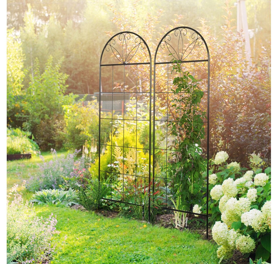 Image 946896_ALTMORE1.jpg, Product 946-896 / Price $56.99 - $84.99, Outsunny Metal Garden Trellis Pack of 2 for Climbing Plants from Outsunny on TSC.ca's Home & Garden department
