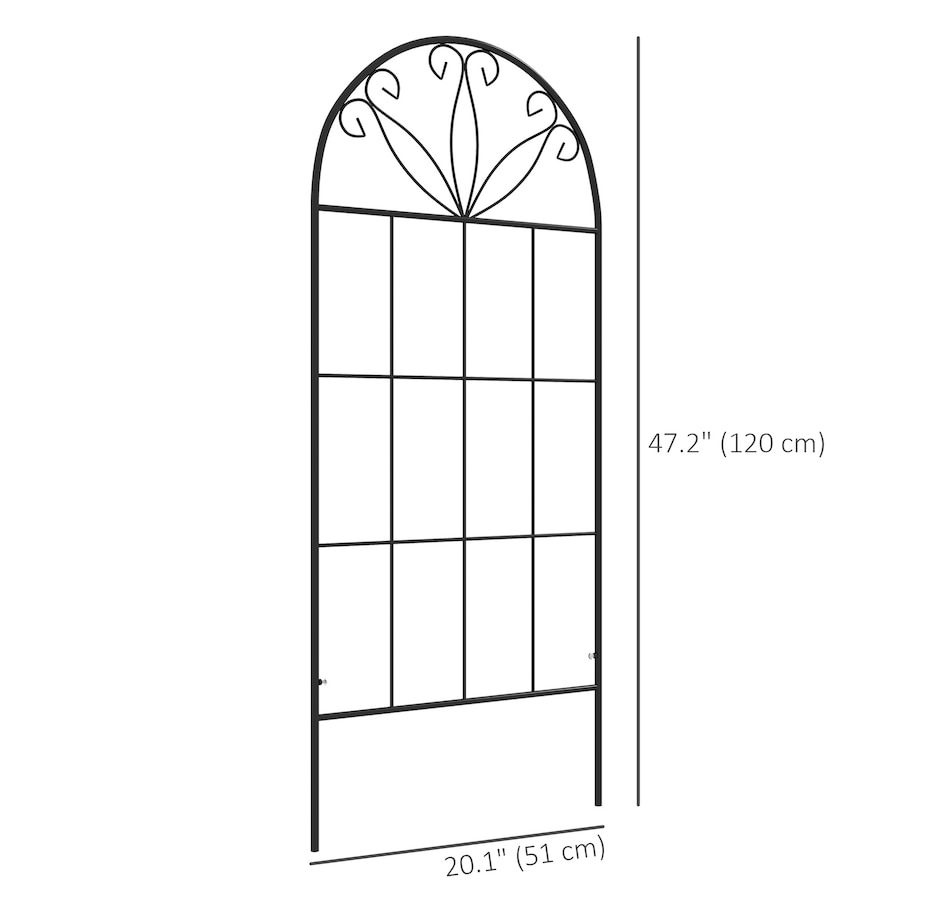 Image 946896_ALTMORE10.jpg, Product 946-896 / Price $56.99 - $84.99, Outsunny Metal Garden Trellis Pack of 2 for Climbing Plants from Outsunny on TSC.ca's Home & Garden department