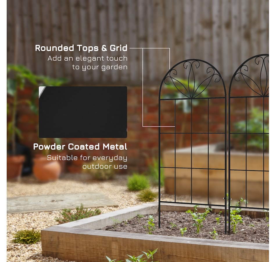 Image 946896_ALTMORE12.jpg, Product 946-896 / Price $56.99 - $84.99, Outsunny Metal Garden Trellis Pack of 2 for Climbing Plants from Outsunny on TSC.ca's Home & Garden department