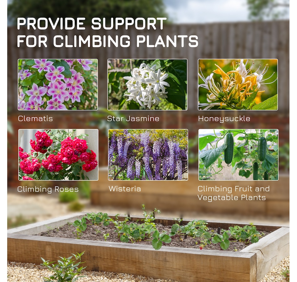 Image 946896_ALTMORE3.jpg, Product 946-896 / Price $56.99 - $84.99, Outsunny Metal Garden Trellis Pack of 2 for Climbing Plants from Outsunny on TSC.ca's Home & Garden department