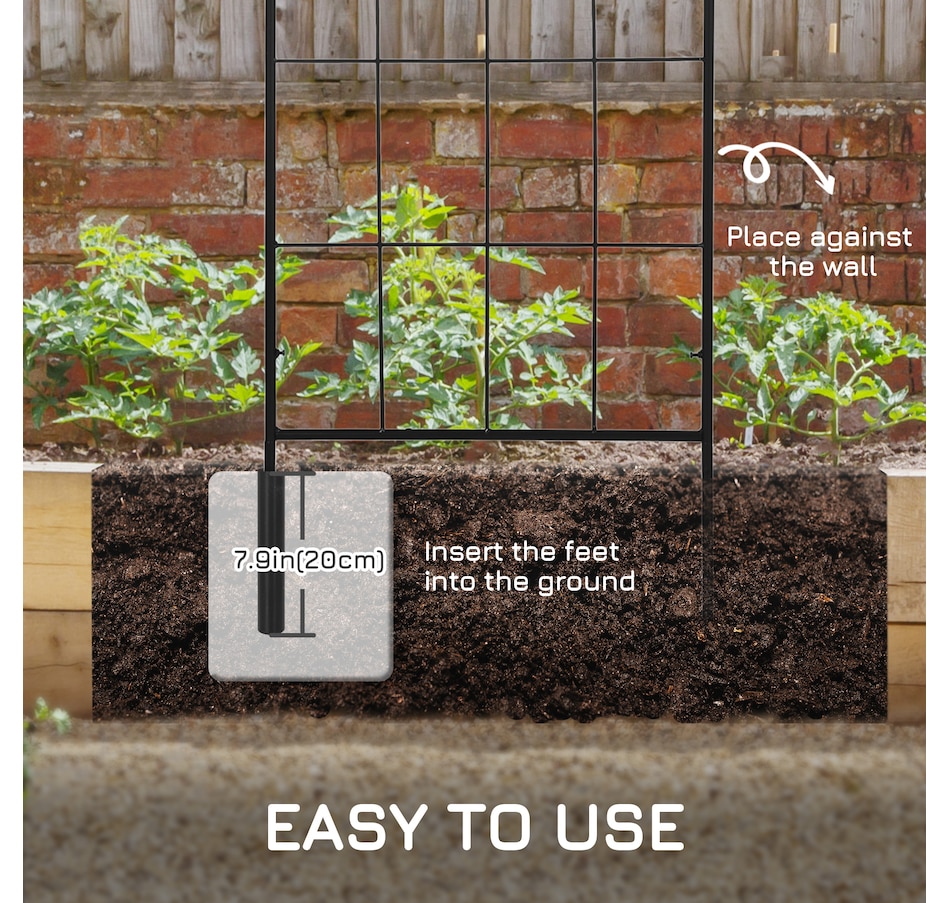 Image 946896_ALTMORE4.jpg, Product 946-896 / Price $56.99 - $84.99, Outsunny Metal Garden Trellis Pack of 2 for Climbing Plants from Outsunny on TSC.ca's Home & Garden department