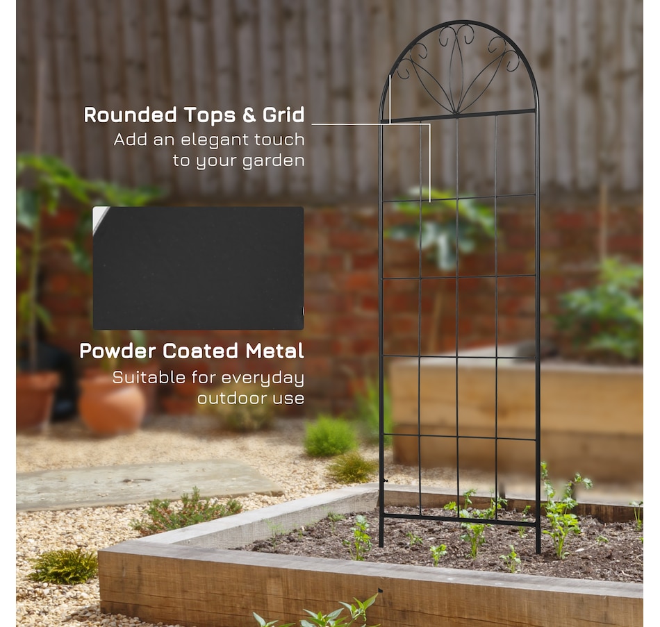 Image 946896_ALTMORE5.jpg, Product 946-896 / Price $56.99 - $84.99, Outsunny Metal Garden Trellis Pack of 2 for Climbing Plants from Outsunny on TSC.ca's Home & Garden department