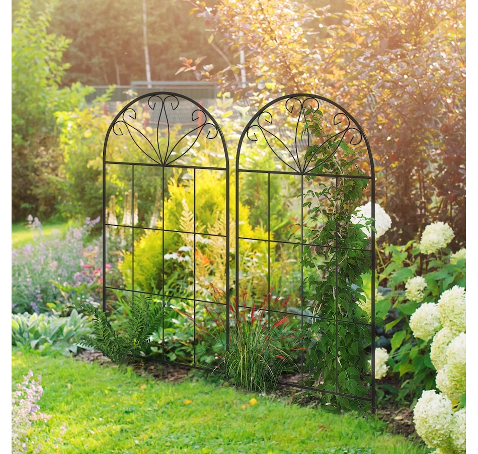 Image 946896_ALTMORE9.jpg, Product 946-896 / Price $56.99 - $84.99, Outsunny Metal Garden Trellis Pack of 2 for Climbing Plants from Outsunny on TSC.ca's Home & Garden department