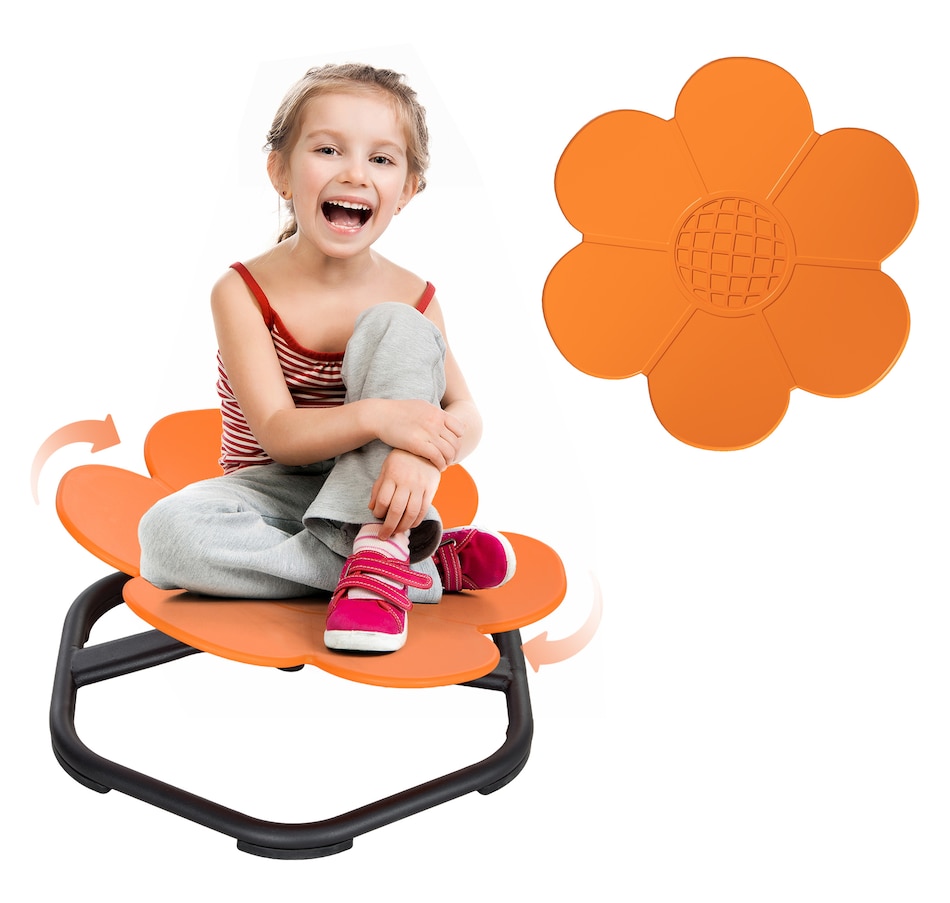 Image 946919.jpg, Product 946-919 / Price $76.99, Qaba Flower-Shaped Kids Swivel Chair, Sensory Spinning Chair, Orange from Qaba on TSC.ca's Toys & Hobbies department
