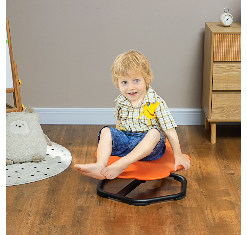 Image 946919_ALTMORE2.jpg, Product 946-919 / Price $76.99, Qaba Flower-Shaped Kids Swivel Chair, Sensory Spinning Chair, Orange from Qaba on TSC.ca's Toys & Hobbies department