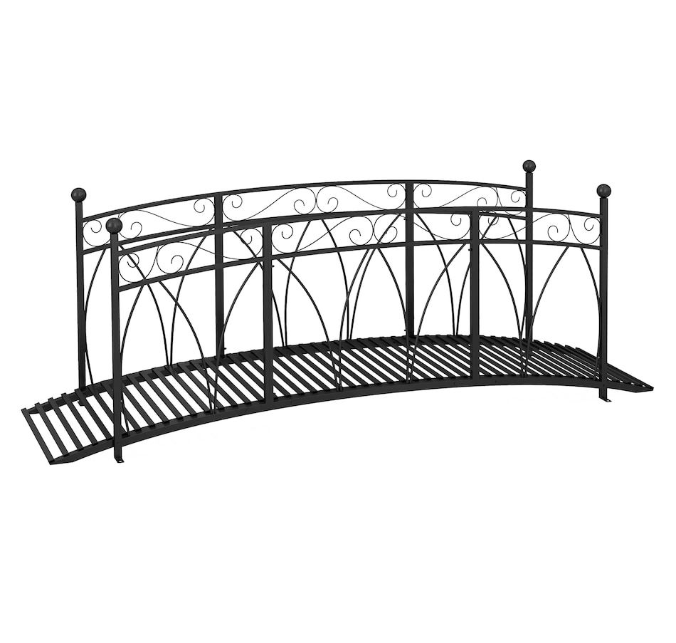 Image 946920.jpg, Product 946-920 / Price $319.99, Outsunny 8' Metal Arch Garden Bridge with Safety Railings from Outsunny on TSC.ca's Home & Garden department