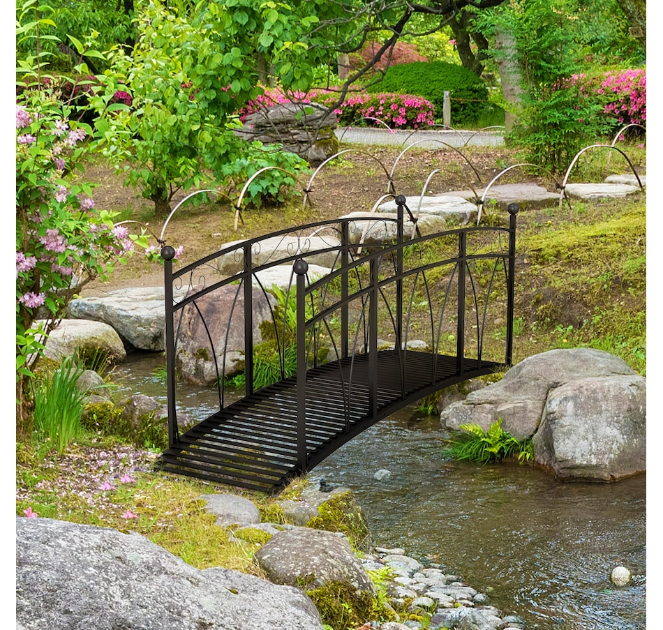 Image 946920_ALTMORE1.jpg, Product 946-920 / Price $319.99, Outsunny 8' Metal Arch Garden Bridge with Safety Railings from Outsunny on TSC.ca's Home & Garden department