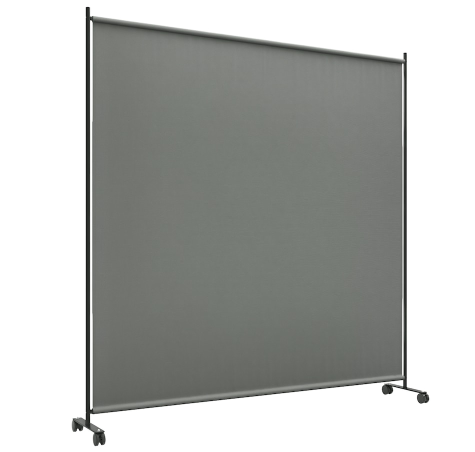 Image 946922.png, Product 946-922 / Price $56.99, Outsunny Room Divider with Wheels, 6ft Rolling Privacy Screen, Dark Grey from Outsunny on TSC.ca's Home & Garden department