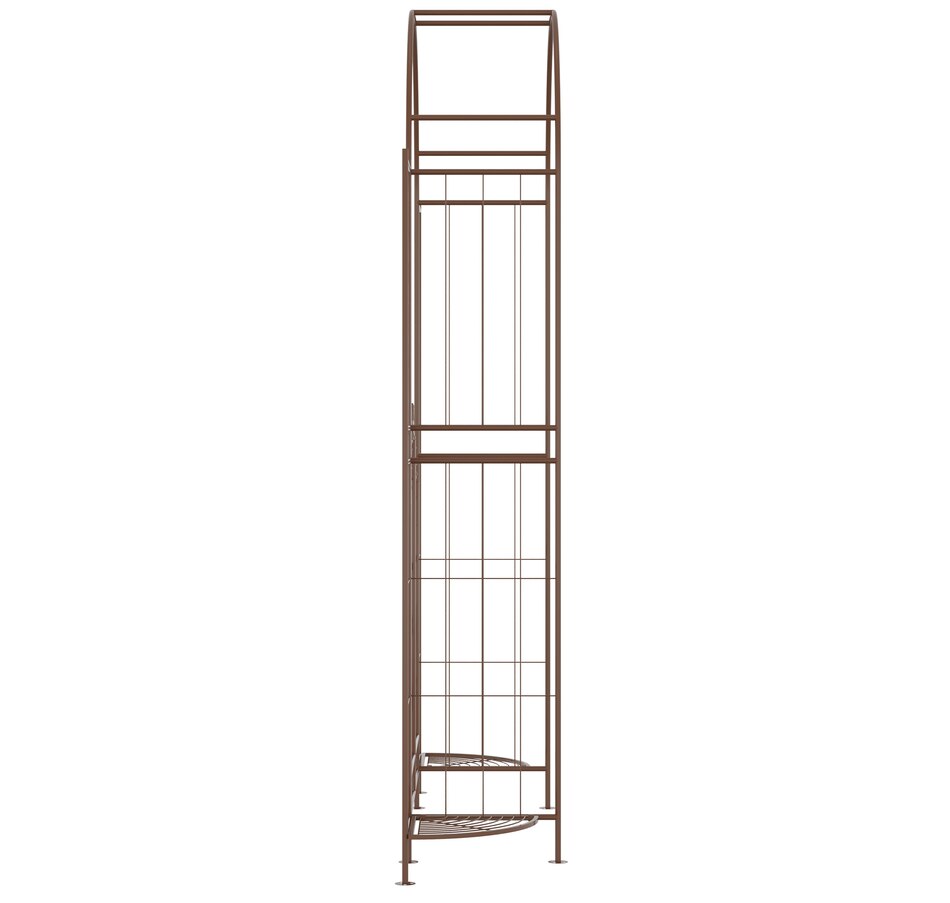 Image 946929_ALTMORE8.jpg, Product 946-929 / Price $154.99, Outsunny 7ft Garden Gate Arbor Wedding Arch with Doors Plant Shelves, Brown from Outsunny on TSC.ca's Home & Garden department