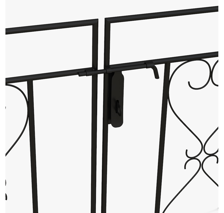 Image 946931_ALTMORE6.jpg, Product 946-931 / Price $109.99, Outsunny 7.6FTMetal Garden Arch w/ Double Gate, Garden Arbor Trellis, Black from Outsunny on TSC.ca's Home & Garden department