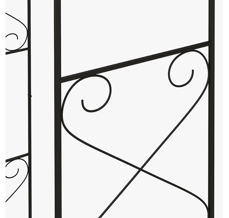 Image 946931_ALTMORE8.jpg, Product 946-931 / Price $109.99, Outsunny 7.6FTMetal Garden Arch w/ Double Gate, Garden Arbor Trellis, Black from Outsunny on TSC.ca's Home & Garden department