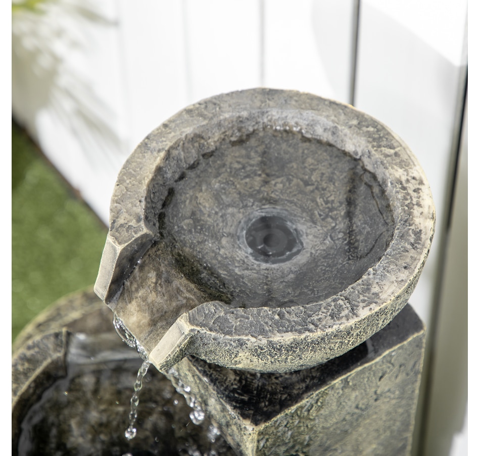 Image 946932_ALTMORE7.jpg, Product 946-932 / Price $129.99, Outsunny Outdoor Fountain with Adjustable Flow & LED Lights, Stone Look from Outsunny on TSC.ca's Home & Garden department