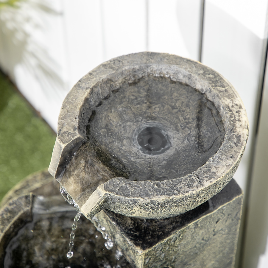 Image 946932_ALTMORE7.jpg, Product 946-932 / Price $123.99, Outsunny Outdoor Fountain with Adjustable Flow & LED Lights, Stone Look from Outsunny on TSC.ca's Home & Garden department