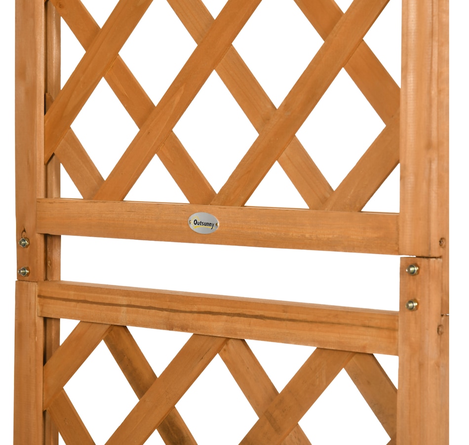 Image 946950_ALTMORE15.jpg, Product 946-950 / Price $184.99, Outsunny 7.7FT Garden Arch with Planter Boxes Wooden Trellis Arbor, Brown from Outsunny on TSC.ca's Home & Garden department