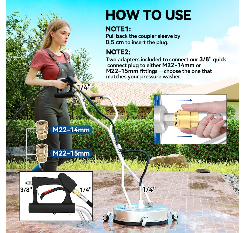 Image 946956_ALTMORE9.jpg, Product 946-956 / Price $254.99, Outsunny 18" Pressure Washer Surface Cleaner, Power Washer Surface Cleaner from Outsunny on TSC.ca's Home & Garden department