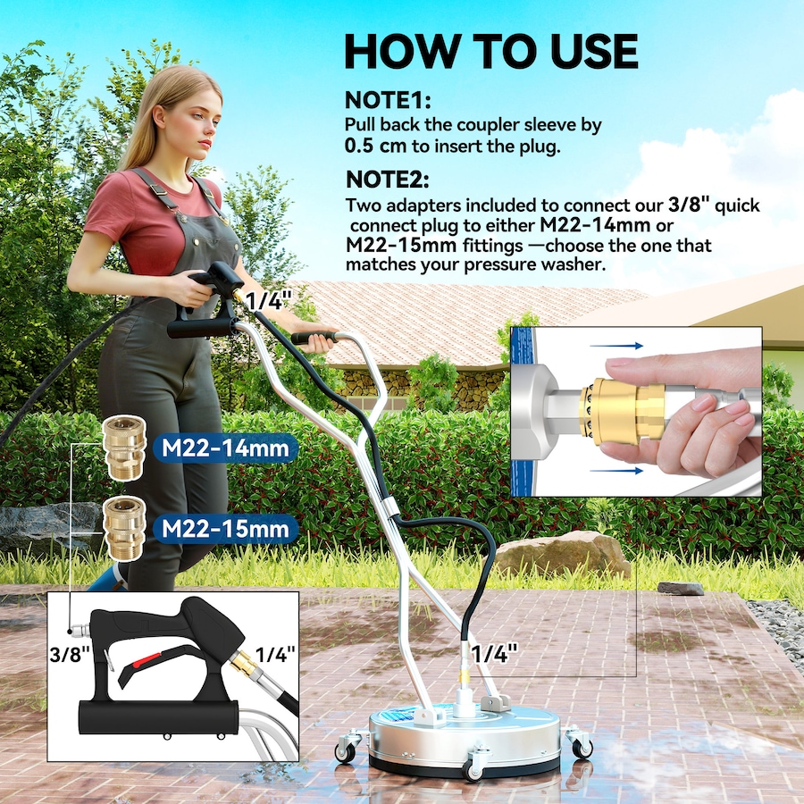 Image 946956_ALTMORE9.jpg, Product 946-956 / Price $185.99, Outsunny 18" Pressure Washer Surface Cleaner, Power Washer Surface Cleaner from Outsunny on TSC.ca's Home & Garden department