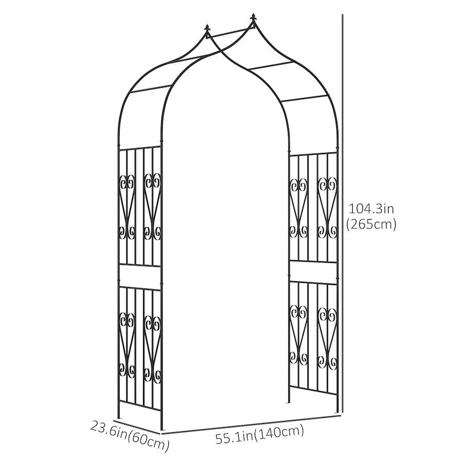 Image 946959_ALTMORE10.jpg, Product 946-959 / Price $134.99, Outsunny 8.7FT Garden Arch Trellis with Scrollwork Wedding Arbor for Roses from Outsunny on TSC.ca's Home & Garden department